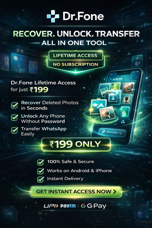Dr.Fone Lifetime | No Subscription | All Premium Tools Unlocked