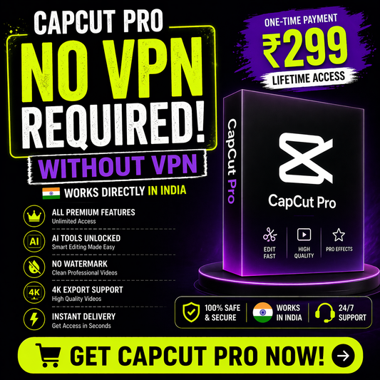 Capcut Pro for Lifetime| No VPN | All AI Features Free
